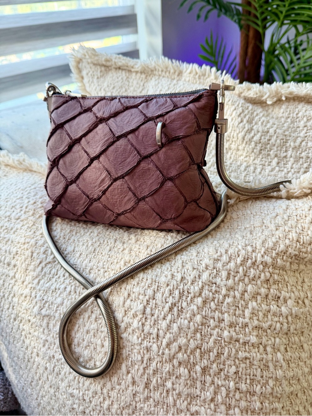 (Rare Exotic) Rick Owens Pirarucu Leather
Small Adri Bag New Condition